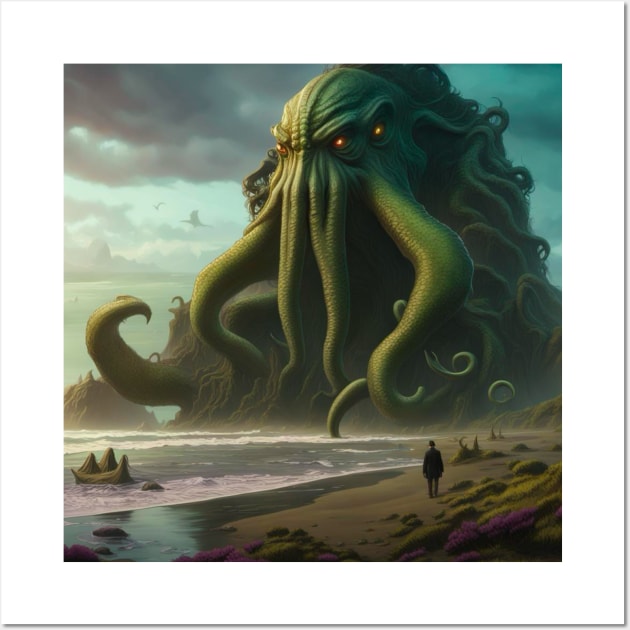 Oregon Coast Cthulhu Wall Art by WastelandsEdge